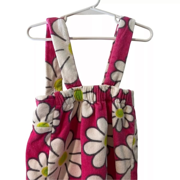 Aegean Apparel Girls Terrycloth Swim Coverup Floral Pattern Pink Green White - Picture 4 of 6